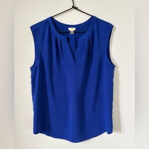 J. Crew Royal Blue Sleeveless Blouse
